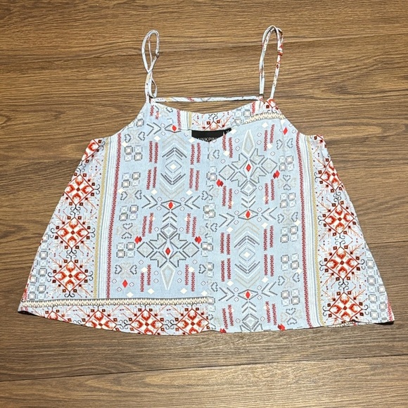 MINKPINK Geometric Print Camisole in Blue and Red - Picture 1 of 7